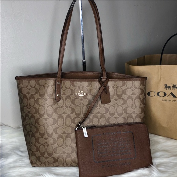 Coach reversible signature PVC city tote - Picture 2 of 6